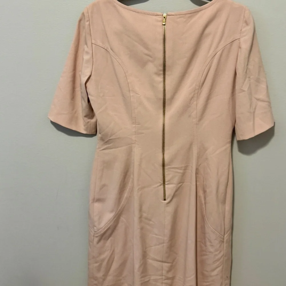 Tahari by ASL Blush Pink Sheath Dress w/Pocket, Size 6 Petite - Picture 2 of 13